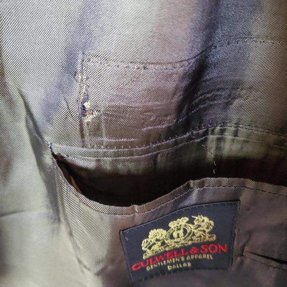 Hickey Freeman Men's Custom Surgical Cuffs Charcoal Plaid Wool 2 Btn Blazer 51 R - Picture 11 of 12